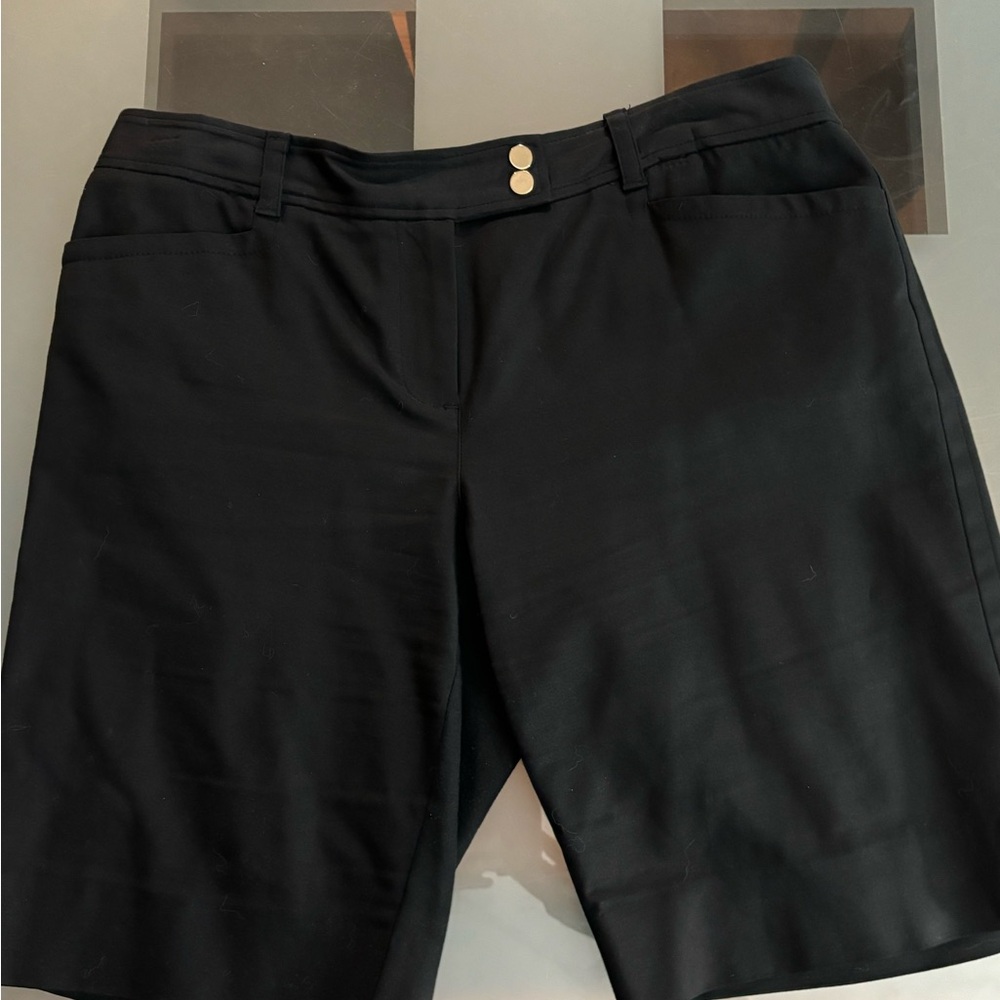 Charter Club Black Bermuda Shorts Smart-Casual